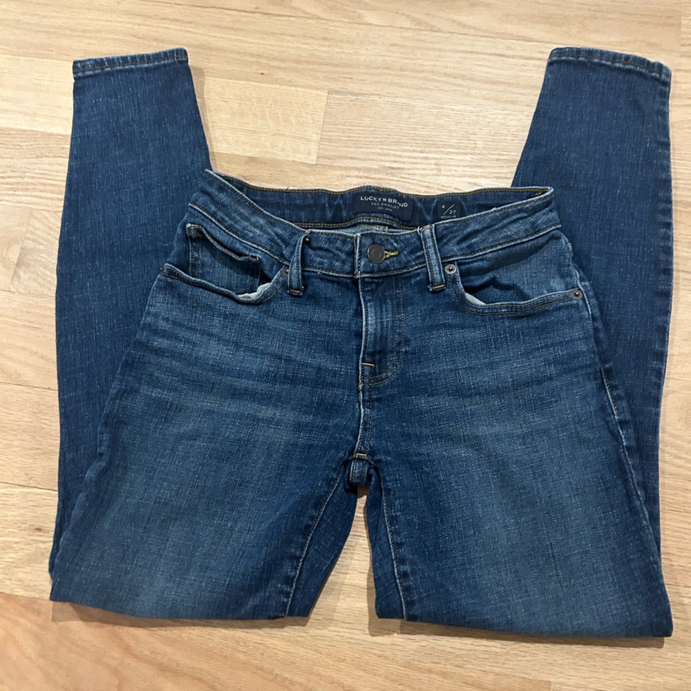 Lucky Brand Dark Blue Skinny Jeans, size 4/27R